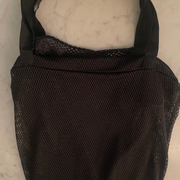 Black Mesh Nylon Tote Bag (2 in 1) - Picture 4 of 8